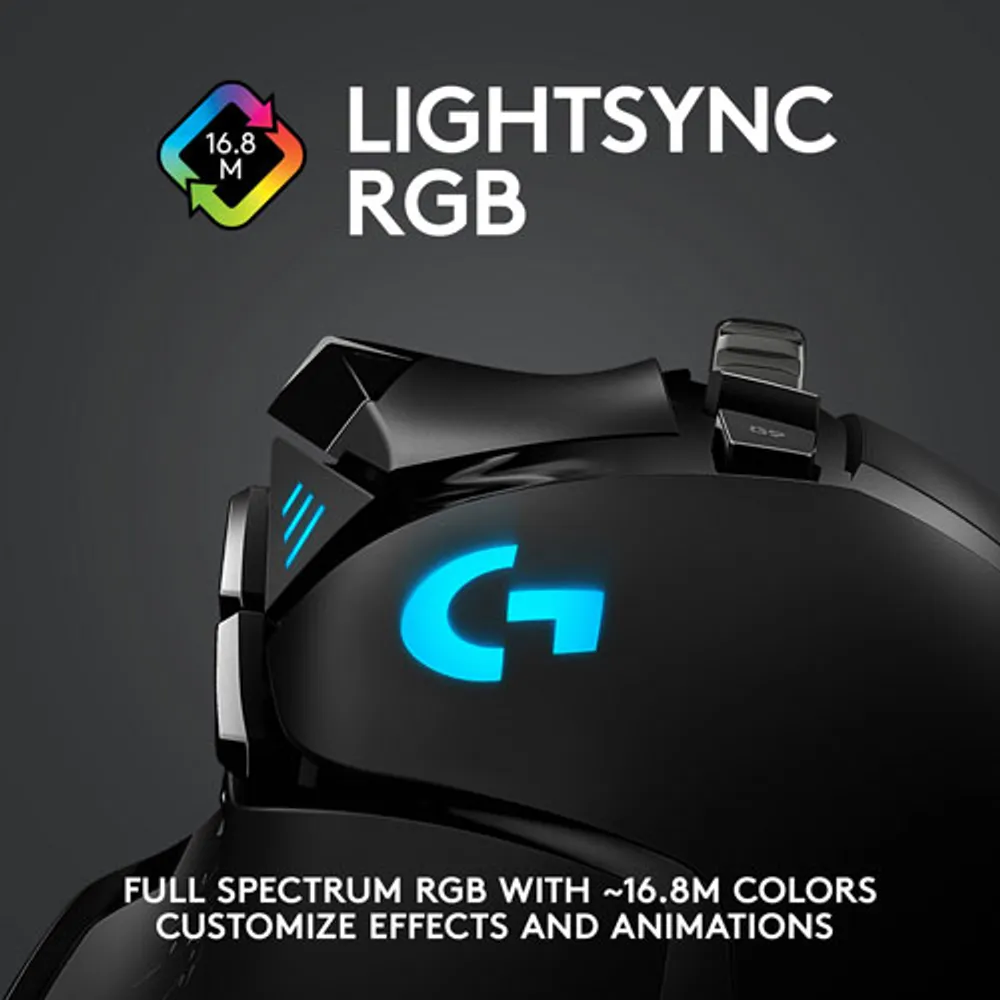 Logitech G502 LIGHTSPEED 25600 DPI Wireless Optical Gaming Mouse - Black