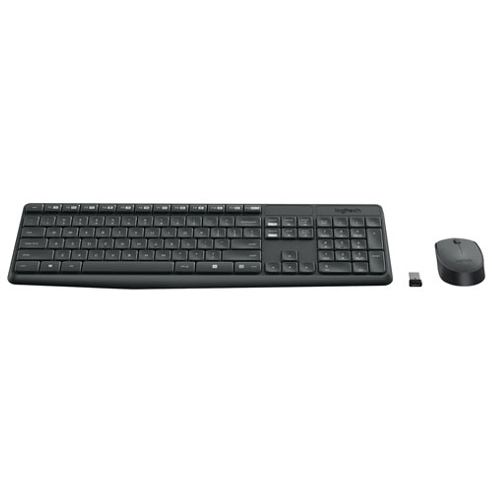 Lot avec clavier et souris optique sans fil MK235 de Logitech - Français