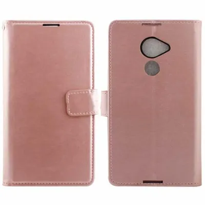 【CSmart】 Magnetic Card Slot Leather Folio Wallet Flip Case Cover for Blackberry DTek 60, Rose Gold