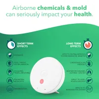 Airthings Wave Mini Indoor Air Quality Monitor with Mold-Risk Indication