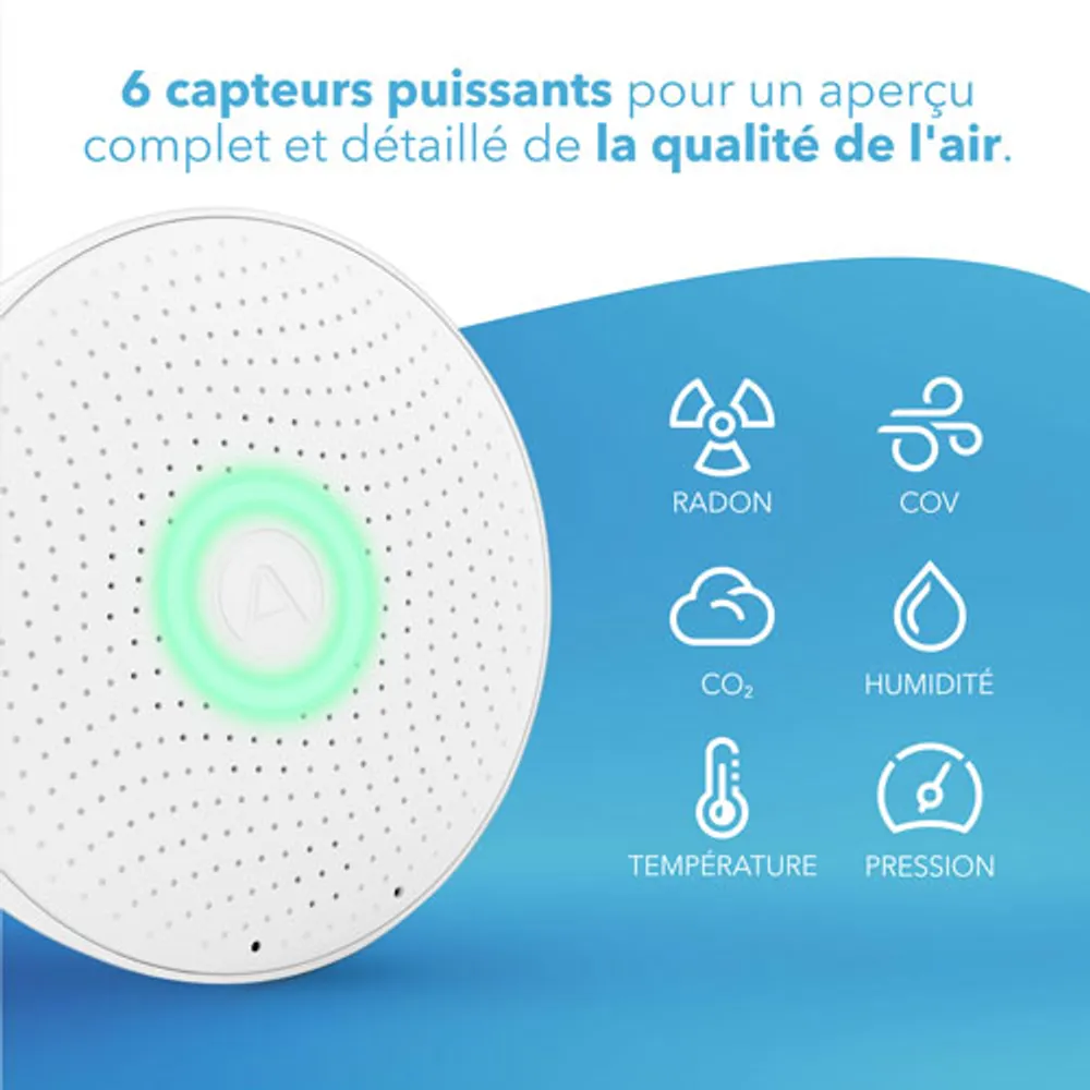 Airthings Wave Plus Indoor Air Quality Monitor with Radon Detection