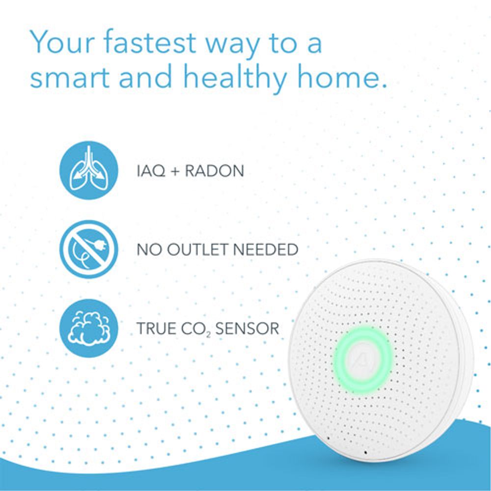 Airthings Wave Plus Indoor Air Quality Monitor with Radon Detection