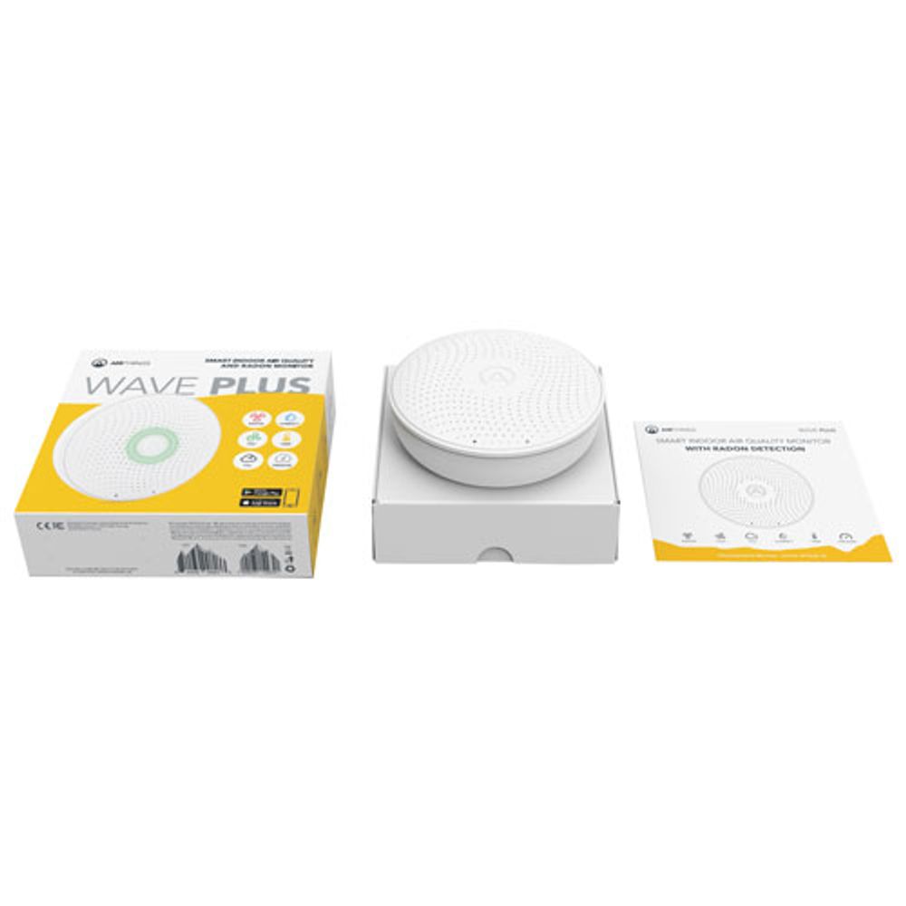 Airthings Wave Plus Indoor Air Quality Monitor with Radon Detection