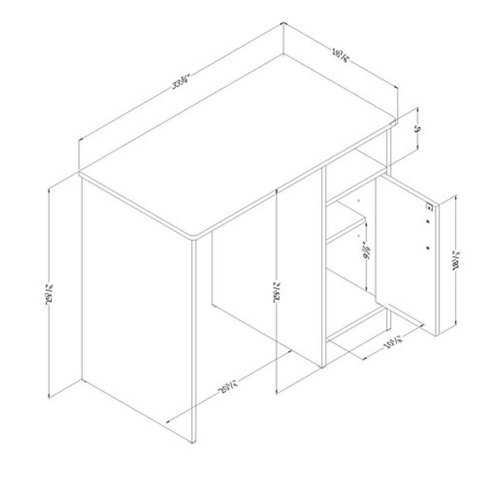 Bureau de travail Axess - Noir pur