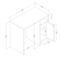 Axess Writing Desk - Pure White