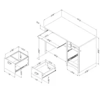 Gascony Writing Desk - Grey Maple