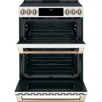 Café 30" Convection Double Oven 5-Element Slide-In Induction Range (CCHS950P4MW2) - Matte White