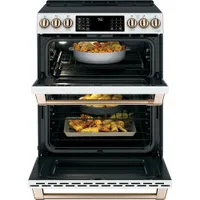 Café 30" Convection Double Oven 5-Element Slide-In Induction Range (CCHS950P4MW2) - Matte White