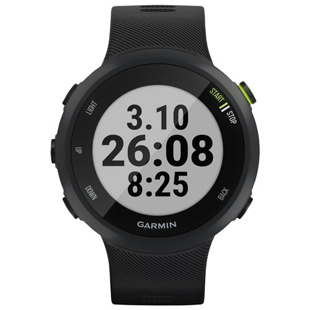 Montre GPS de 42 mm avec moniteur de fréquence cardiaque Forerunner 45 de Garmin - Grand - Noir