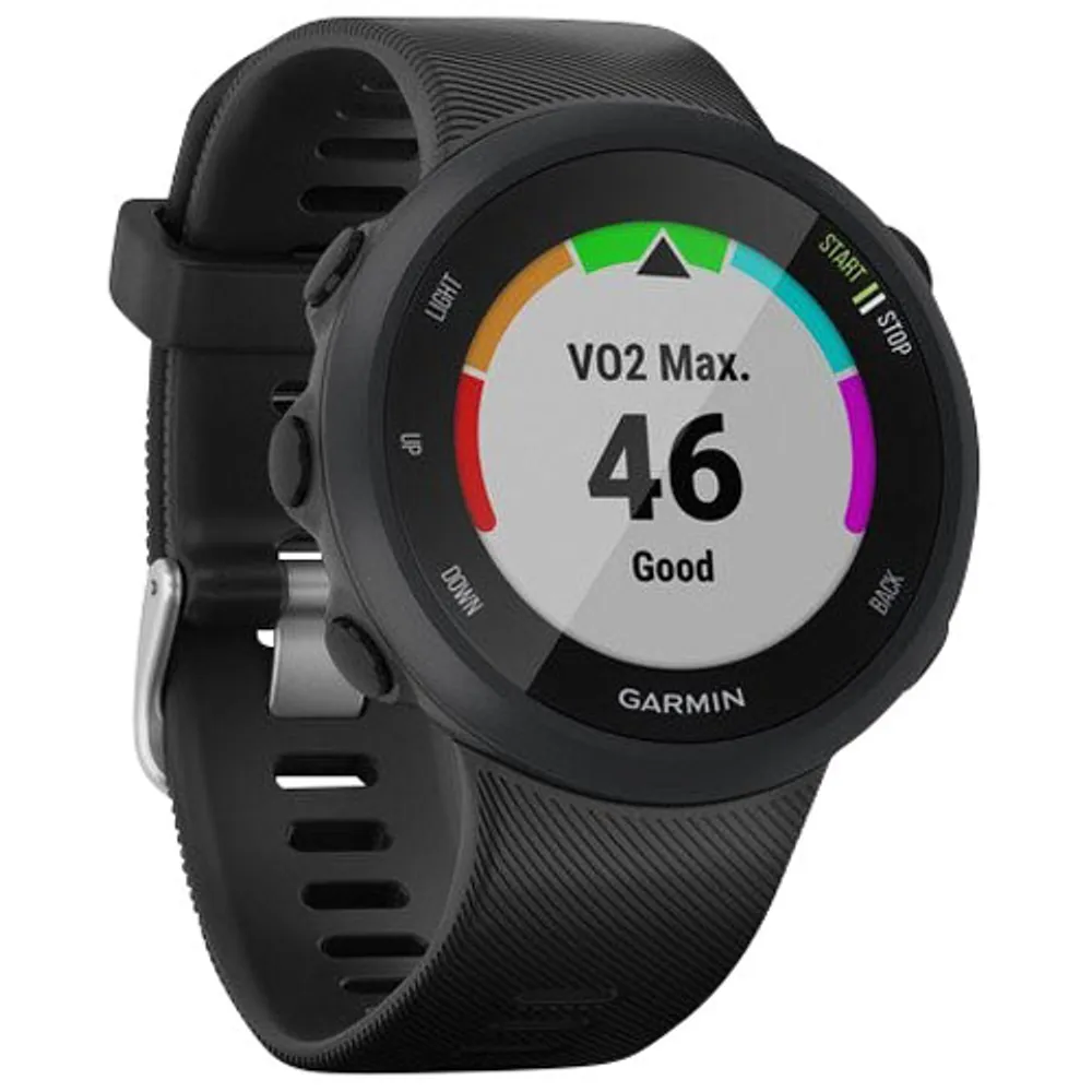 Montre GPS de 42 mm avec moniteur de fréquence cardiaque Forerunner 45 de Garmin - Grand - Noir