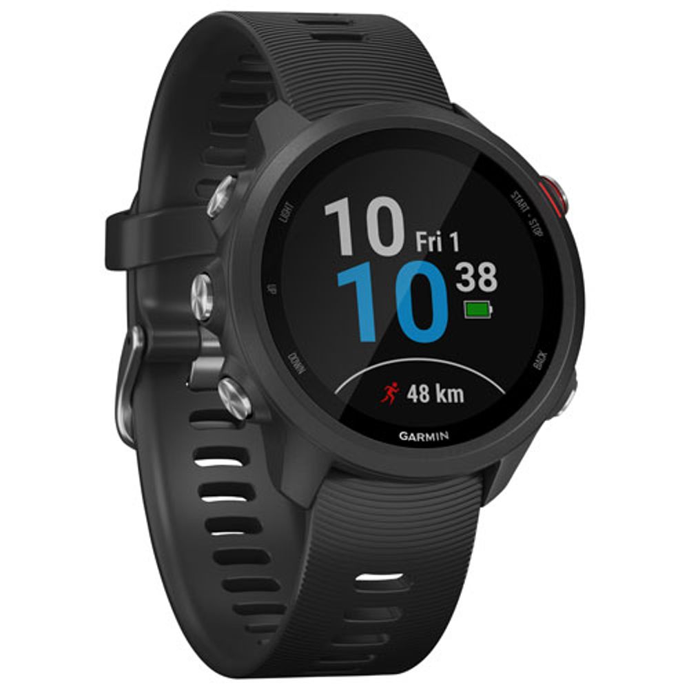 Garmin Forerunner 245 Music 30mm GPS Watch with Heart Rate Monitor - Large - Black