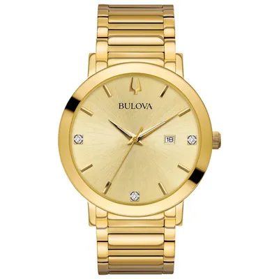 Bulova Futuro Quartz Watch 42mm Men's Watch - Gold-Tone Case, Bracelet & Champagne Dial