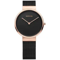 Montre décontractée de 31 mm pour femmes Classic de Bering - Noir/Rose doré