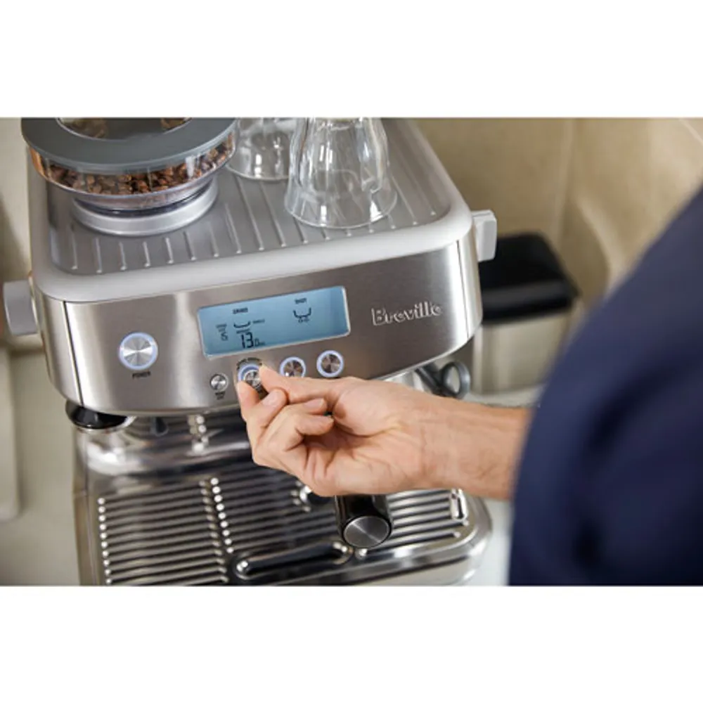Breville Barista Pro Espresso Machine with Frother & Coffee Grinder - Brushed Stainless Steel