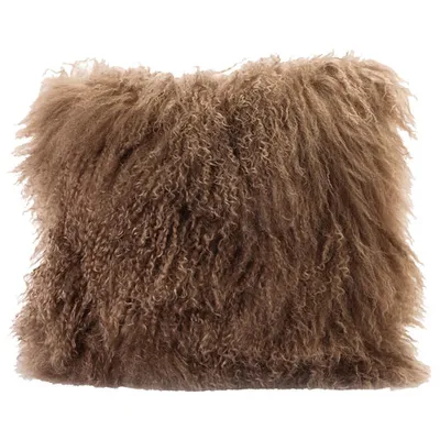 Moe's Home Lamb Fur Decorative Pillow - Natural
