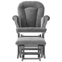 Child Craft Forever Eclectic Cozy Glider Glider and Ottoman Set - Cool Grey/Dark Grey