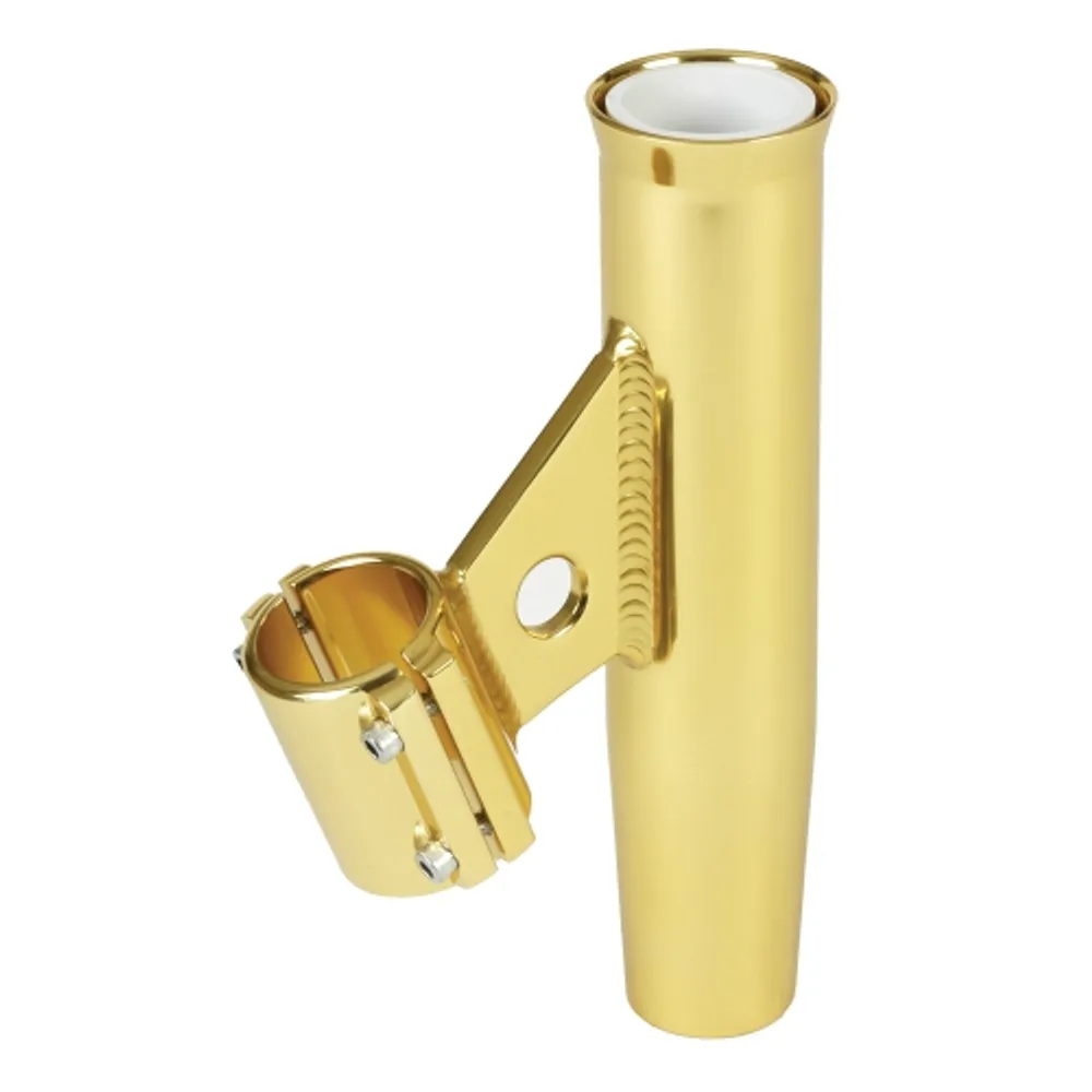 Lee's Clamp-On Rod Holder - Gold Aluminum - Vertical Mount - Fits 1.900  O.D. Pipe