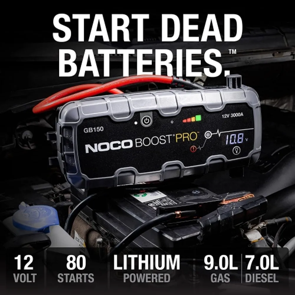 NOCO Boost Sport GB20 500 Amp 12-Volt UltraSafe Lithium Jump Starter Box,  Car Battery Booster Pack, Portable Power Bank Charger, and Jumper Cables  for