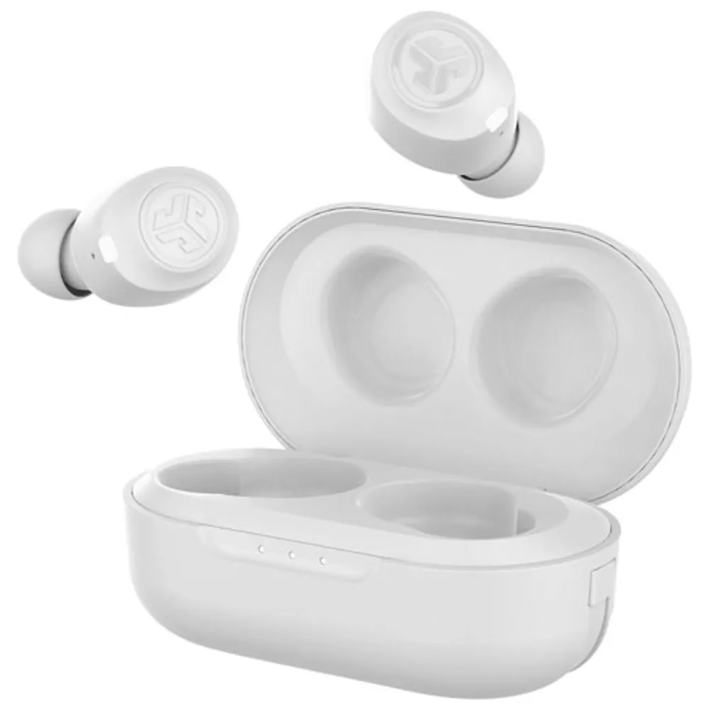 JLab JBuds Air In-Ear Sound Isolating Truly Wireless Bluetooth Headphones - White