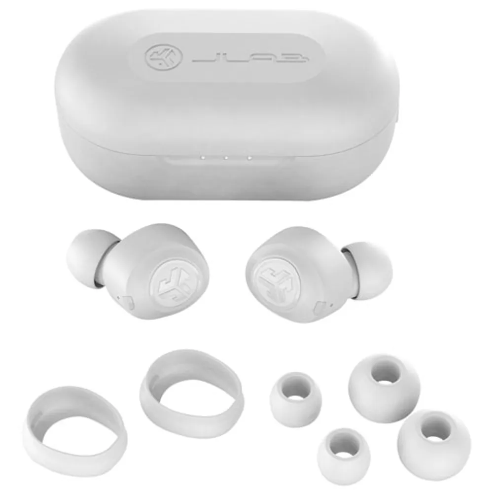 JLab JBuds Air In-Ear Sound Isolating Truly Wireless Bluetooth Headphones - White