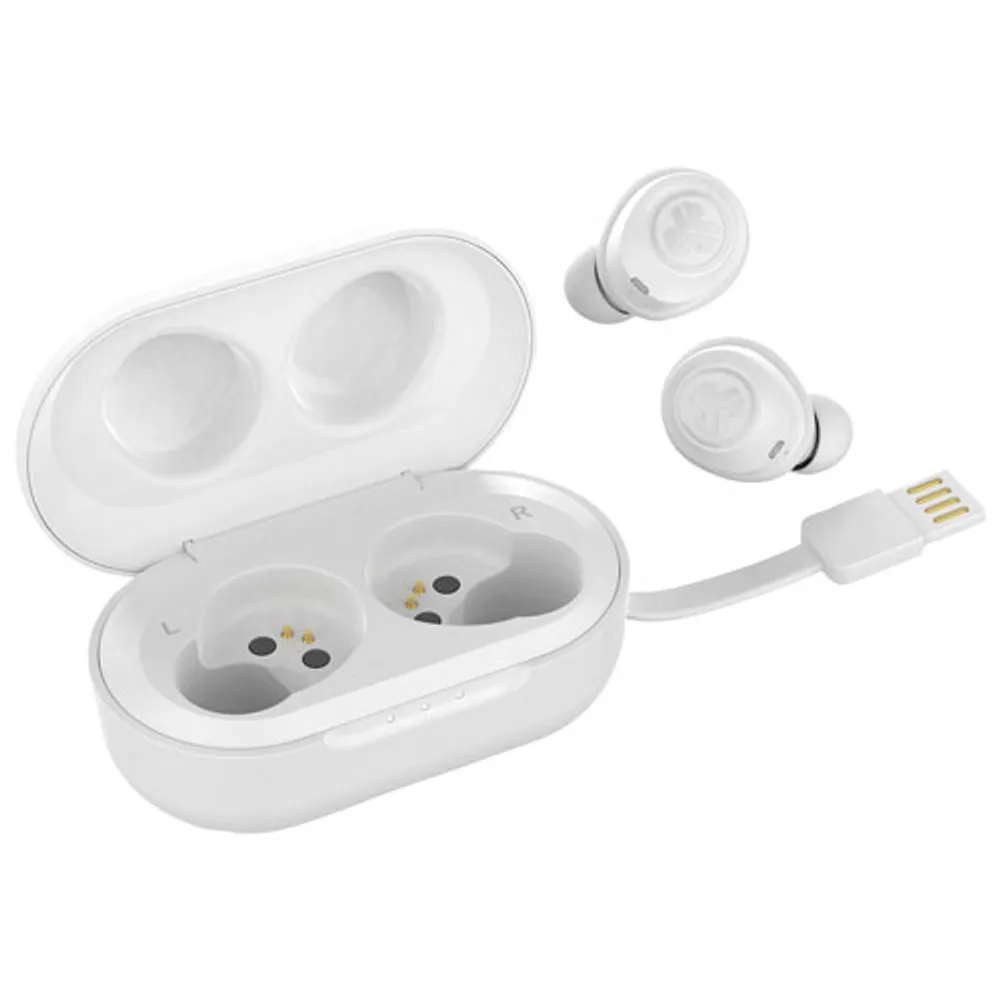 JLab JBuds Air In-Ear Sound Isolating Truly Wireless Bluetooth Headphones - White