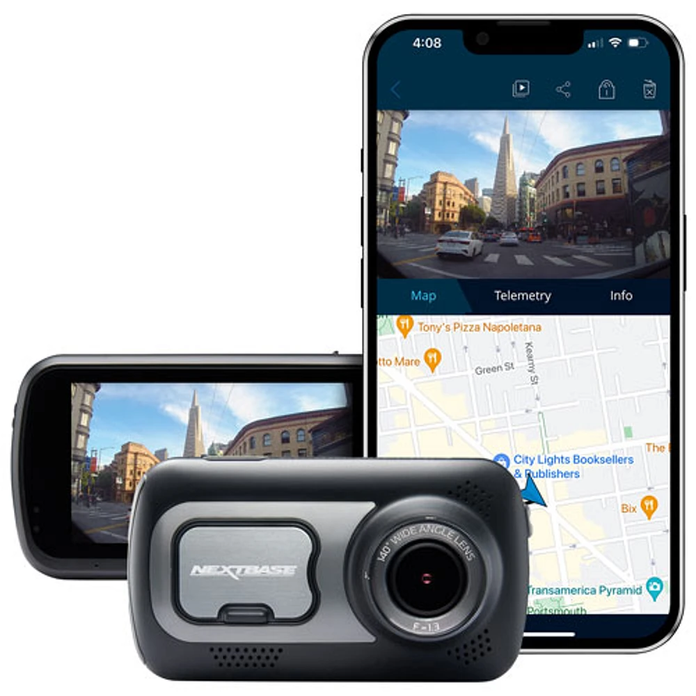 Nextbase 522GW 1440p Dash Cam w/ 3" HD Touch Screen Wi-Fi & Amazon Alexa Built In