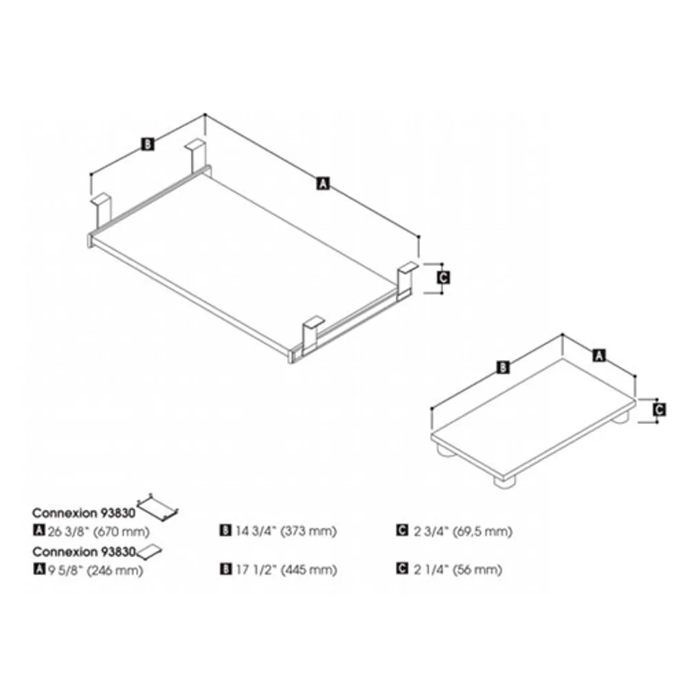 Connexion Keyboard Shelf - Slate