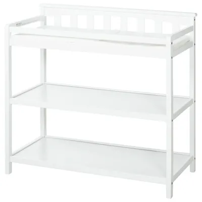 Child Craft Cottage 2-Shelf Changing Table - Matte White