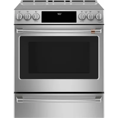 Café 30" 5.7 Cu Ft True Convection 5-Element Slide-In Induction Range (CCHS900P2MS1)-Stainless Steel