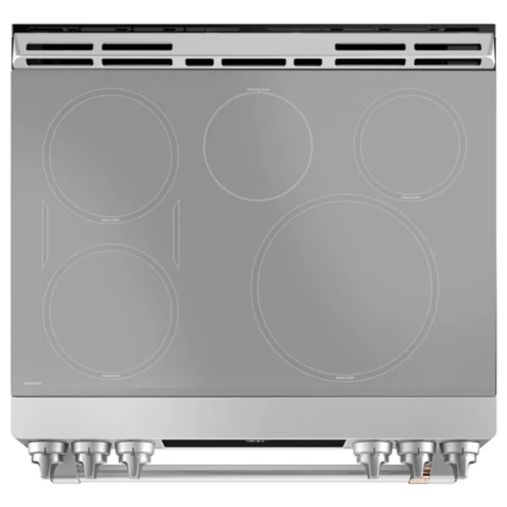 Café 30" 5.7 Cu Ft True Convection 5-Element Slide-In Induction Range (CCHS900P2MS1)-Stainless Steel