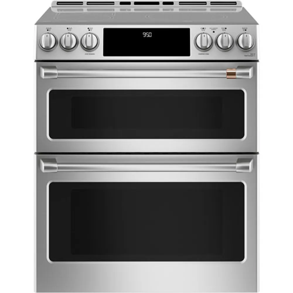 Café 30" Convection Double Oven 5-Element Slide-In Induction Range (CCHS950P2MS1) - Stainless Steel