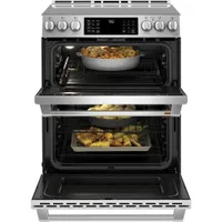 Café 30" Convection Double Oven 5-Element Slide-In Induction Range (CCHS950P2MS1) - Stainless Steel