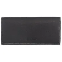 Club Rochelier Onyx RFID Leather Tri-fold Clutch Wallet - Black