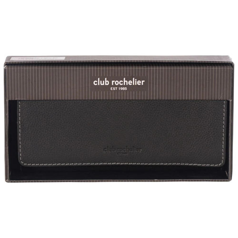 Club Rochelier Onyx RFID Leather Tri-fold Clutch Wallet - Black