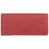 Club Rochelier Onyx RFID Leather Tri-fold Clutch Wallet - Red