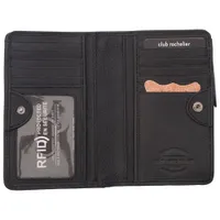 Club Rochelier Onyx RFID Leather Bi-fold Wallet - Black