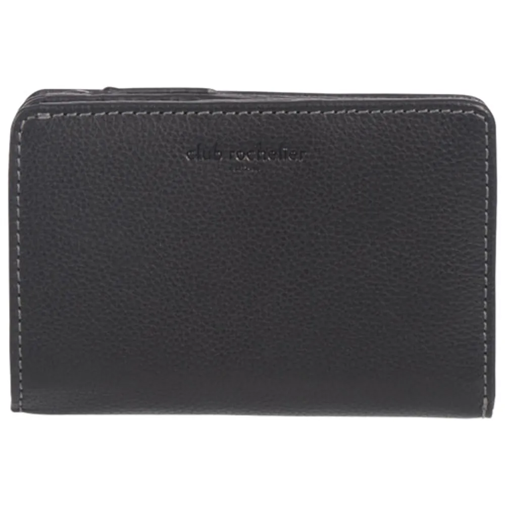 Club Rochelier Onyx RFID Leather Bi-fold Wallet - Black