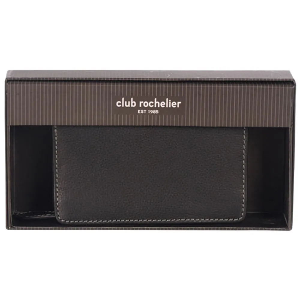 Club Rochelier Onyx RFID Leather Bi-fold Wallet - Black