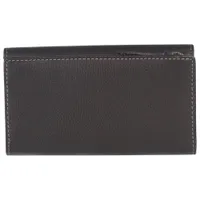 Club Rochelier Onyx RFID Leather Bi-fold Clutch Wallet - Black