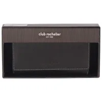 Pochette-portefeuille en cuir à deux volets RFID Onyx de Club Rochelier - Noir