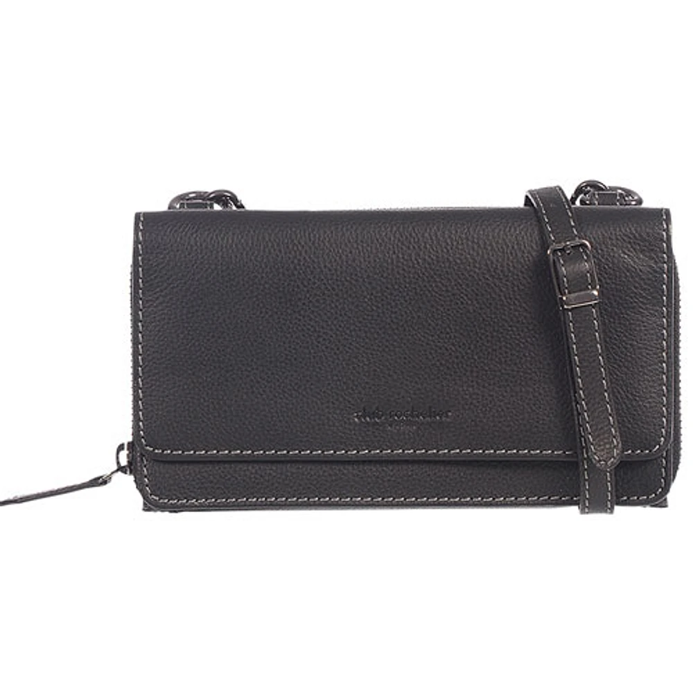 Club Rochelier Onyx RFID Leather Bi-fold Wallet - Solid Black