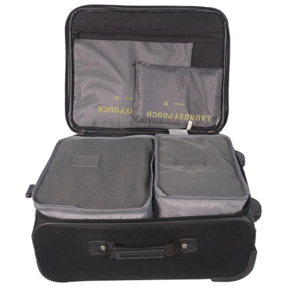 Nicci Luggage 6-Piece Travel Organizer Set - Grey