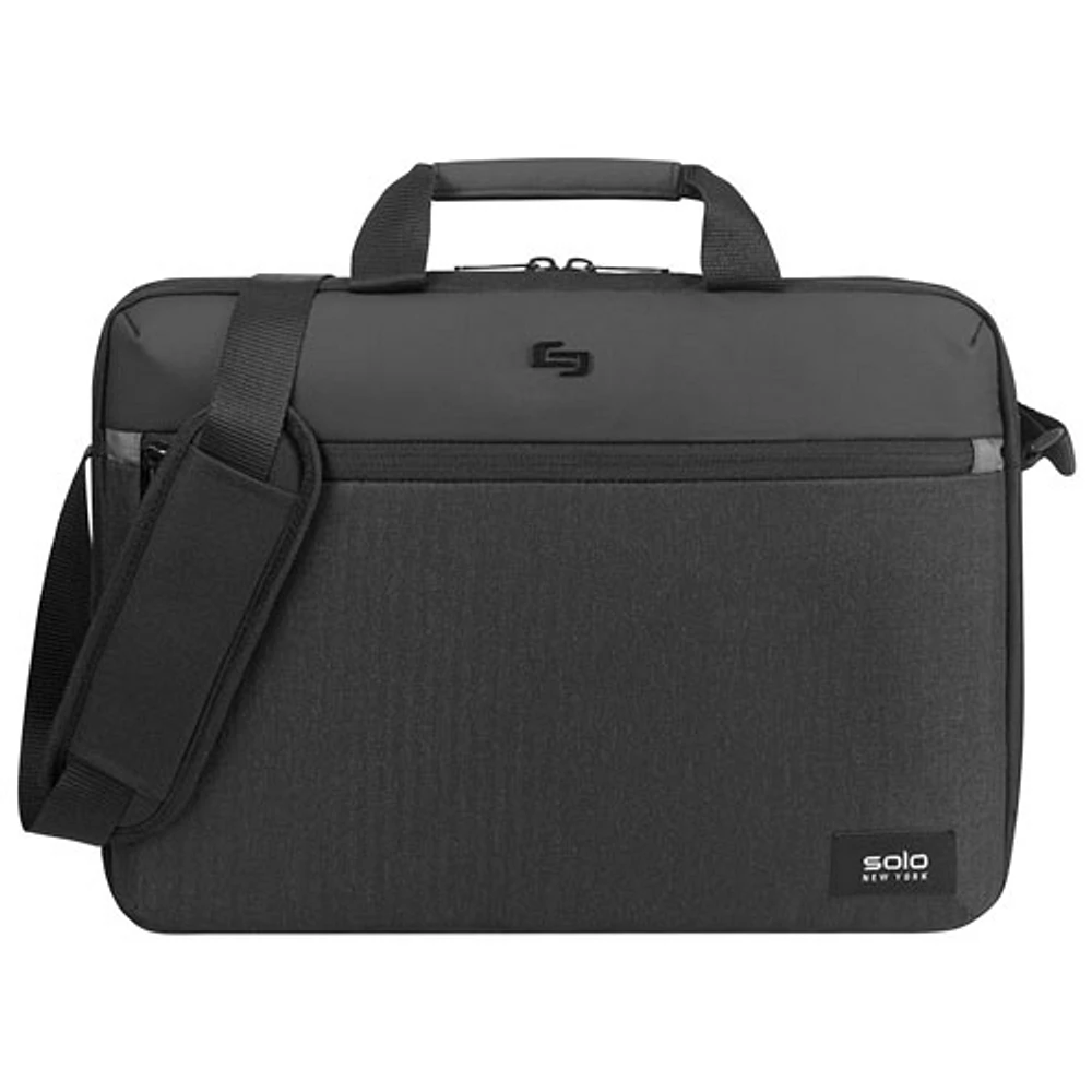 Solo Gravity 15.6" Laptop Slim Briefcase - Black