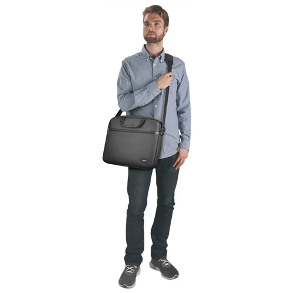 Solo Gravity 15.6" Laptop Slim Briefcase - Black