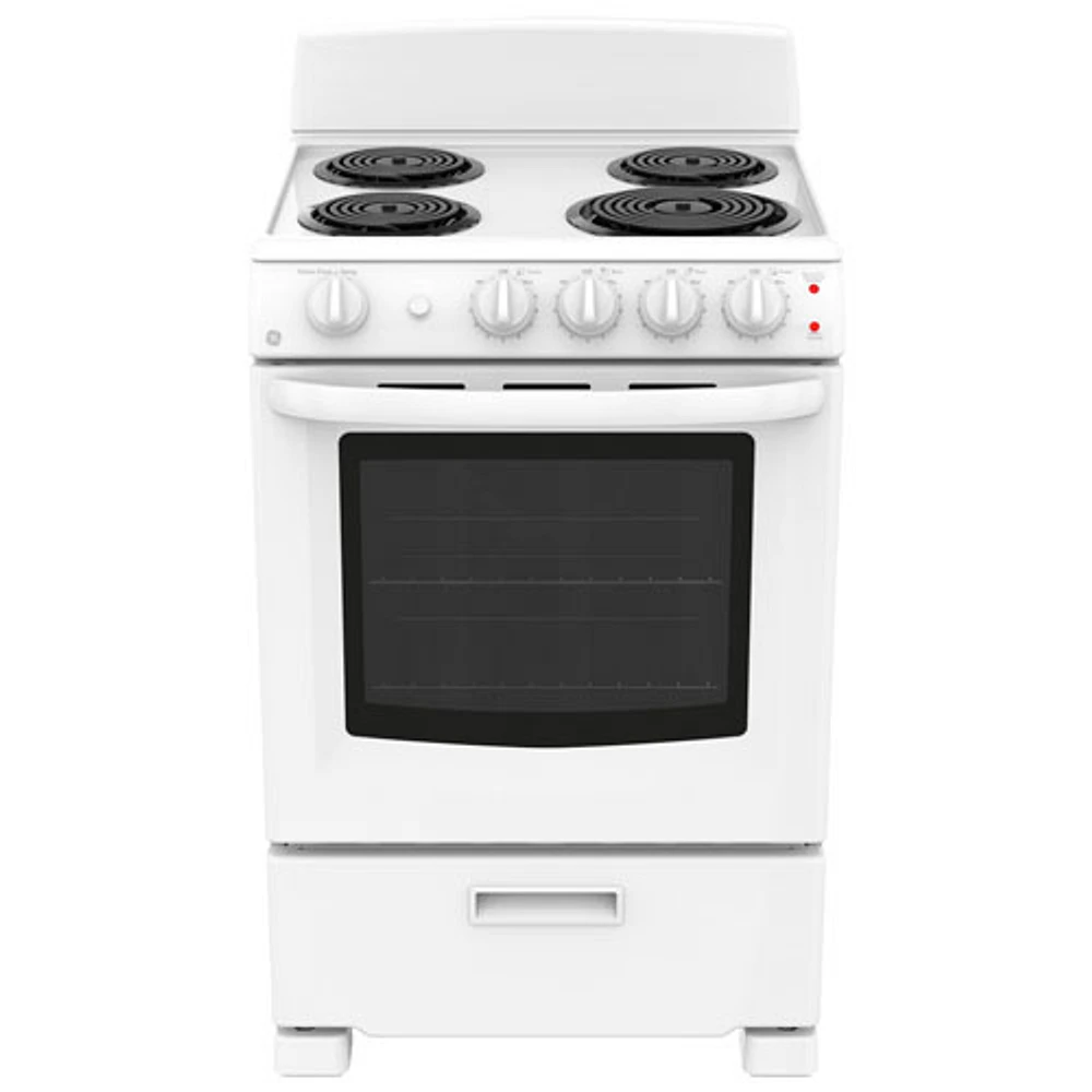 GE 24" 2.9 Cu. Ft. Coil Top Electric Range (JCAS300DMWW) - White - Open Box - Perfect Condition