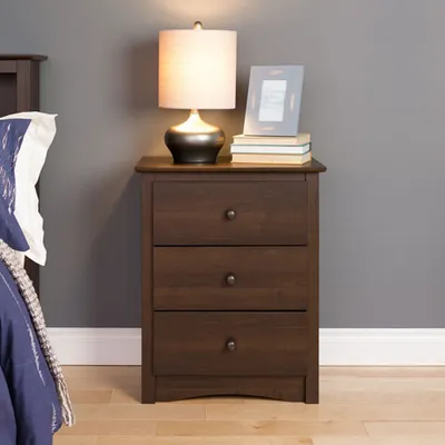 Fremont Transitional 3-Drawer Nightstand - Espresso