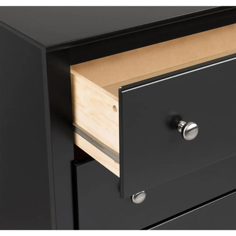 Sonoma Transitional 3-Drawer Nightstand - Black