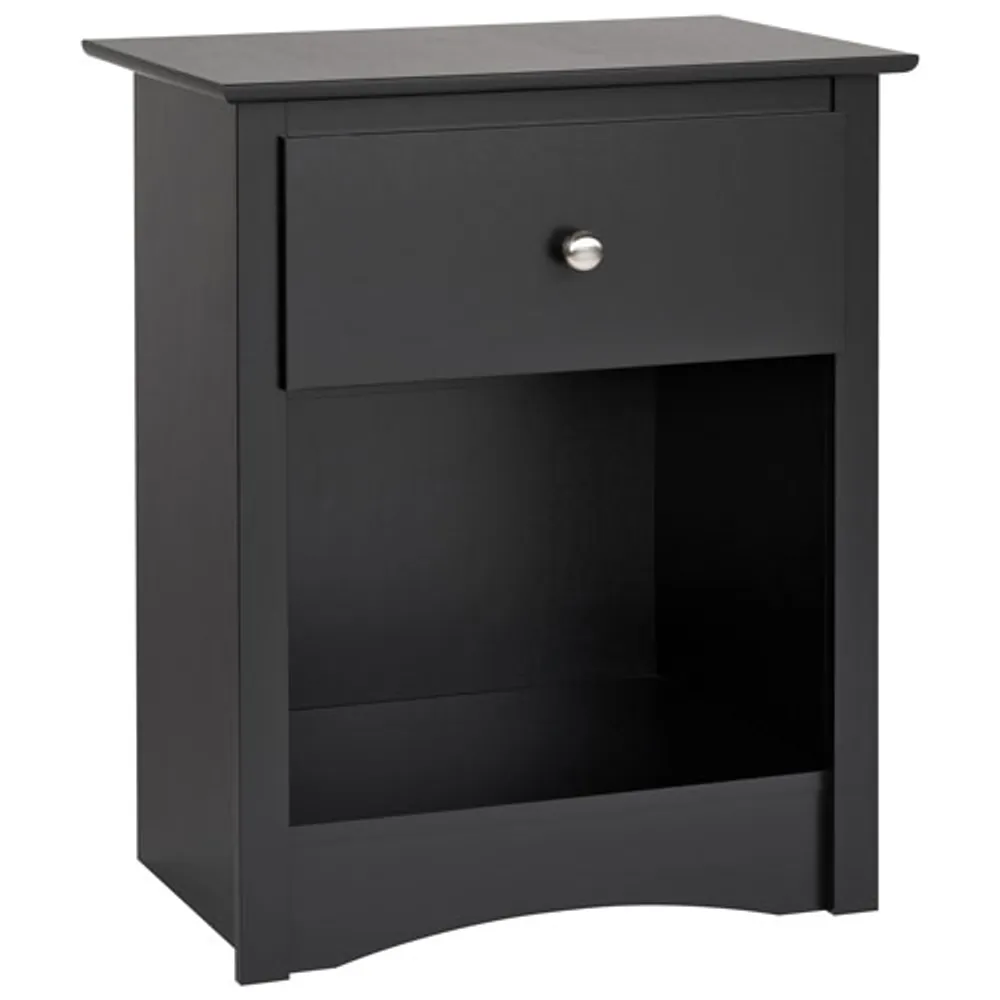 Sonoma Transitional 1-Drawer Nightstand - Black