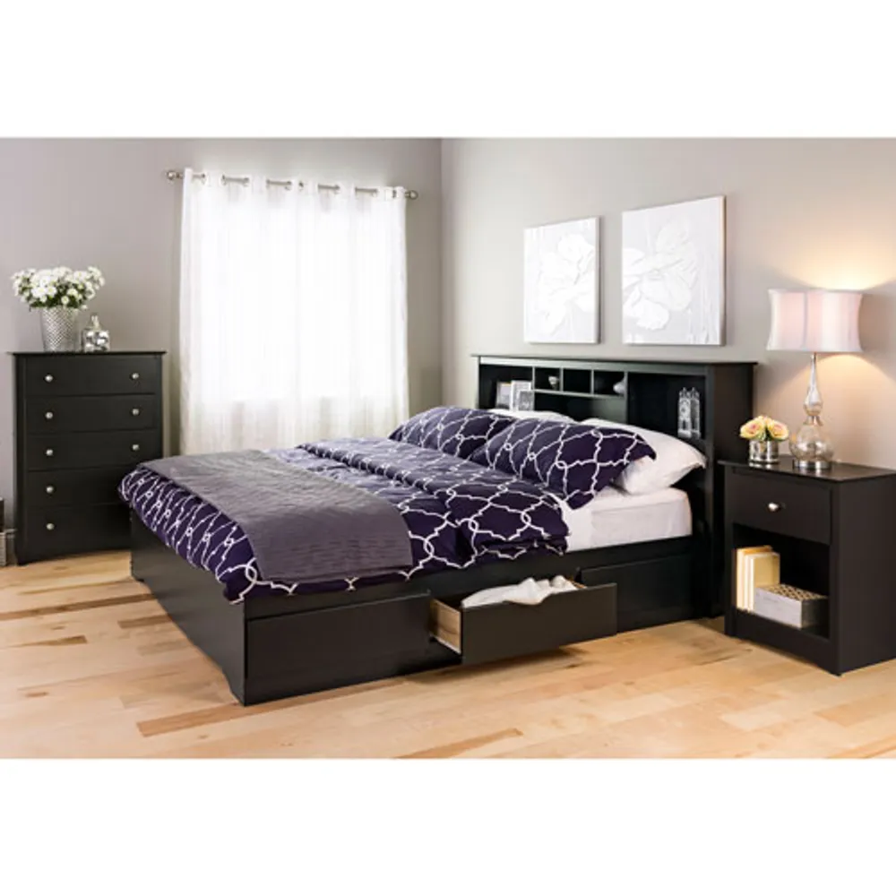 Sonoma Transitional 1-Drawer Nightstand - Black