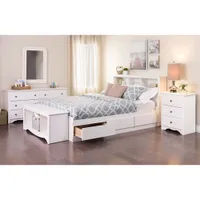 Monterey Transitional 3-Drawer Nightstand - White